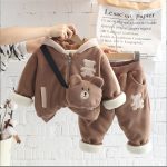 Дуже теплий та ніжний дитячий костюмчик з сумочкою🐻 80см