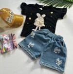 Ніжний літній костюм для дівчаток - Зображення 6