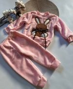 Махрова піжамка для діток з зайчиком - Зображення 2