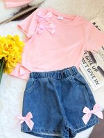 Ніжний літній костюм для дівчинки 🌸 - Зображення 2