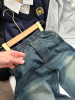 Дитячі стильні джинси з широкими штанинами - Зображення 7