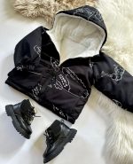 Стильна тепла дитяча парка з динозавриком - Зображення 2